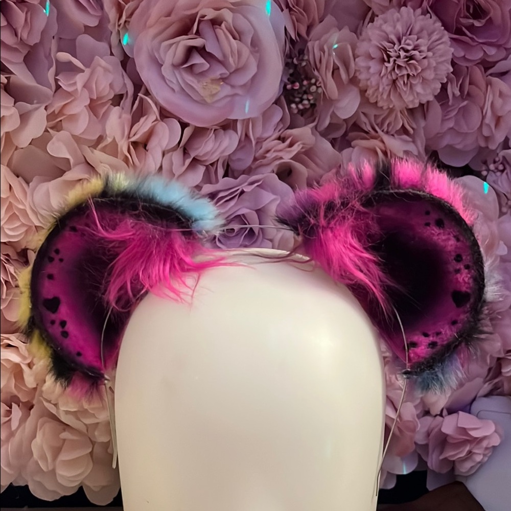 Lisa Frank inspired Cheetah Print ears